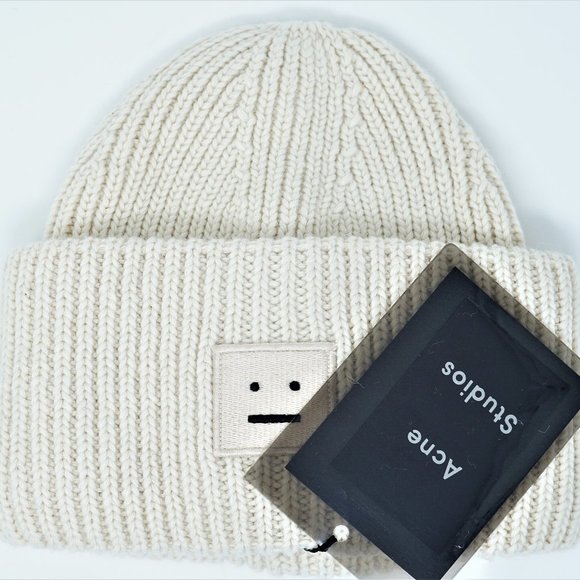 acne studios beanie white